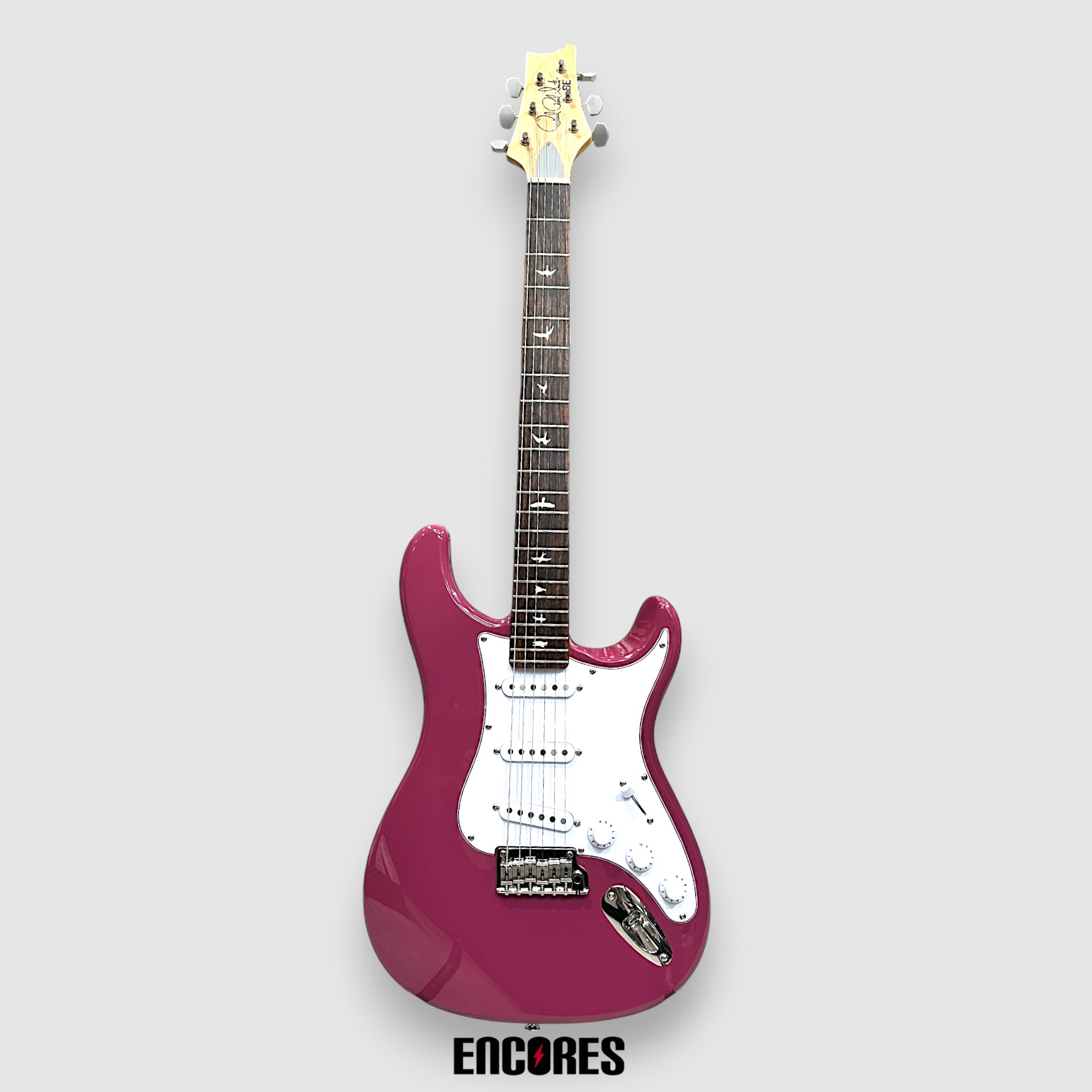 PRS SE silver sky Derby red